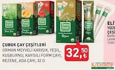 TARIM KREDİ ÇUBUK ÇAY ÇEŞİTLERİ fiyat ve kampanya bilgisi